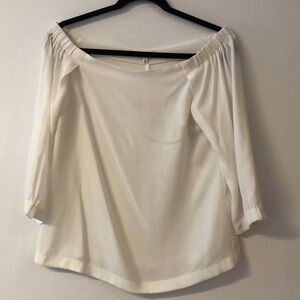 Aritzia Babaton off the shoulder white blouse